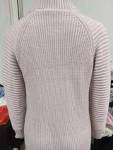 Full Size Turtleneck Raglan Sleeve Sweater Dress Plus Size - Trendsi - Flyclothing LLC
