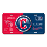 MLB - Cleveland Guardians Embossed Metal License Plate - Logo Brands - Flyclothing LLC