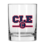 Cleveland Guardians 14oz Letterman Rocks Glass - Logo Brands - Flyclothing LLC