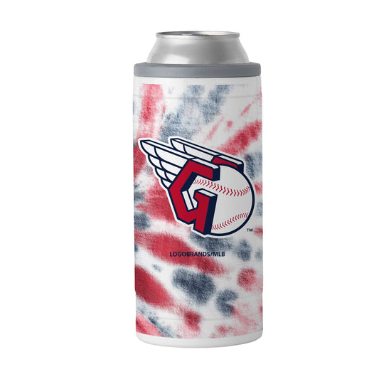 Cleveland Guardians 12oz Tie Dye Slim Can Coolie - Logo Brands - Flyclothing LLC