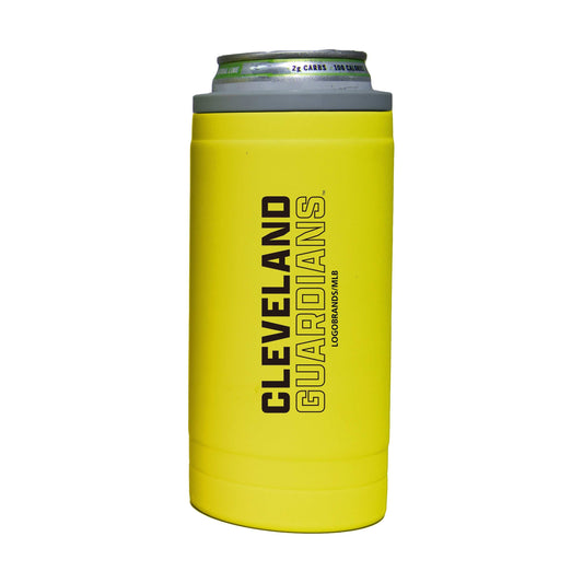 Cleveland Guardians 12oz Cru Stacked Soft Touch Slim Coolie - Logo Brands - Flyclothing LLC