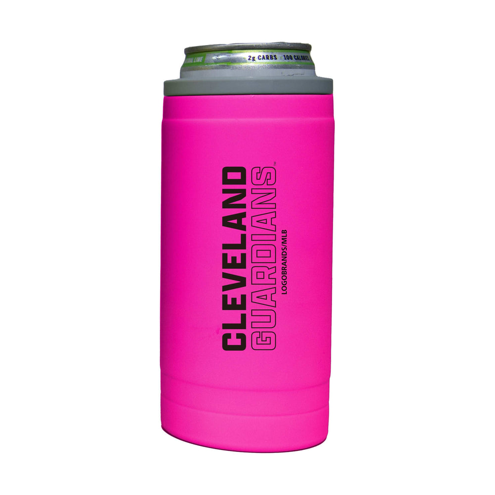 Cleveland Guardians 12oz Electric Stacked Soft Touch Slim Coolie - Logo Brands - Flyclothing LLC