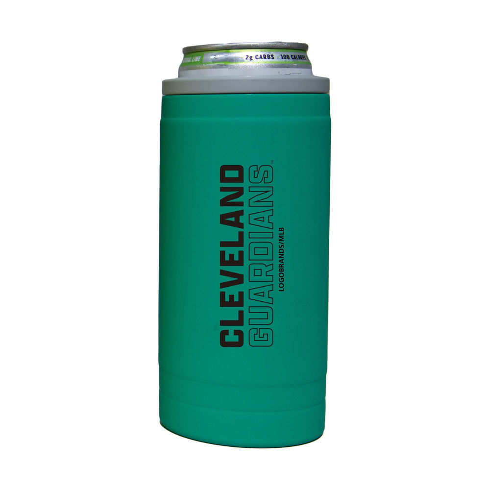 Cleveland Guardians 12oz Optic Stacked Soft Touch Slim Coolie - Logo Brands - Flyclothing LLC