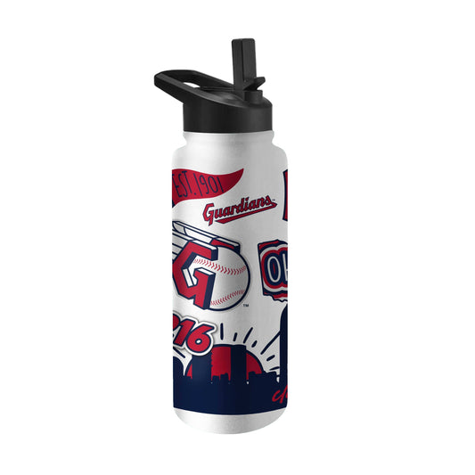 Cleveland Guardians 34oz Native Quencher Bottle - Logo Brands - Flyclothing LLC