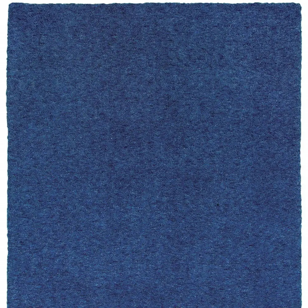 10' X 13' Deep Blue Shag Tufted Handmade Stain Resistant Area Rug - Homeroots - Flyclothing LLC