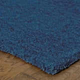 3' X 5' Deep Blue Shag Tufted Handmade Stain Resistant Area Rug - Homeroots - Flyclothing LLC