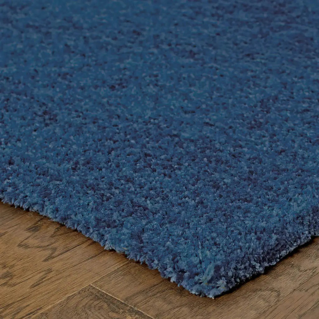 3' X 5' Deep Blue Shag Tufted Handmade Stain Resistant Area Rug - Homeroots - Flyclothing LLC