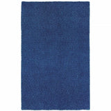 8' X 11' Deep Blue Shag Tufted Handmade Stain Resistant Area Rug - Homeroots - Flyclothing LLC