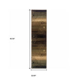 2' X 8' Brown And Beige Floral Power Loom Stain Resistant Runner Rug - Homeroots - Flyclothing LLC