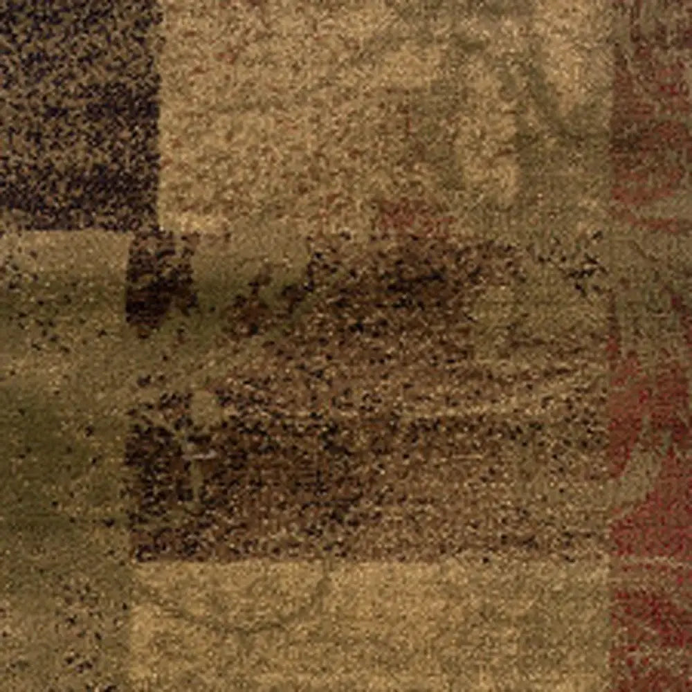 2' X 8' Green Geometric Power Loom Stain Resistant Runner Rug - Homeroots - Flyclothing LLC