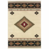 6' X 9' Beige Southwestern Power Loom Stain Resistant Area Rug - Homeroots - Flyclothing LLC