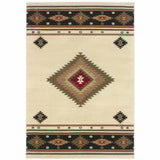 6' X 9' Beige Southwestern Power Loom Stain Resistant Area Rug - Homeroots - Flyclothing LLC