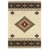 8' X 11' Beige Southwestern Power Loom Stain Resistant Area Rug - Homeroots - Flyclothing LLC