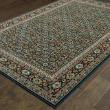 2' X 4' Navy Blue Oriental Power Loom Stain Resistant Area Rug - Homeroots - Flyclothing LLC