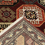 2' X 3' Red Blue Brown And Beige Oriental Power Loom Stain Resistant Area Rug With Fringe - Homeroots - Flyclothing LLC