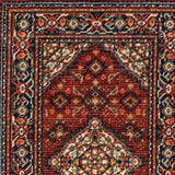 2' X 6' Red Blue Ivory And Orange Oriental Power Loom Stain Resistant Runner Rug With Fringe - Homeroots - Flyclothing LLC