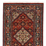 2' X 6' Red Blue Ivory And Orange Oriental Power Loom Stain Resistant Runner Rug With Fringe - Homeroots - Flyclothing LLC