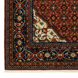 3' X 5' Red Blue Ivory And Orange Oriental Power Loom Stain Resistant Area Rug With Fringe - Homeroots - Flyclothing LLC