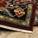 2' X 3' Red and Black Medallion Power Loom Area Rug - Homeroots - Flyclothing LLC