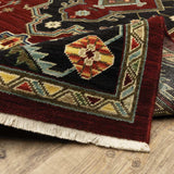 2' X 3' Red and Black Medallion Power Loom Area Rug - Homeroots - Flyclothing LLC