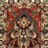 2' X 6' Red Ivory Orange And Blue Oriental Power Loom Stain Resistant Runner Rug With Fringe - Homeroots - Flyclothing LLC