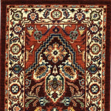 2' X 6' Red Ivory Orange And Blue Oriental Power Loom Stain Resistant Runner Rug With Fringe - Homeroots - Flyclothing LLC