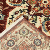 10' X 13' Red Ivory Orange And Blue Oriental Power Loom Stain Resistant Area Rug With Fringe - Homeroots - Flyclothing LLC