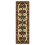 6' Red Blue and White Oriental Power Loom Runner Rug - Homeroots - Flyclothing LLC