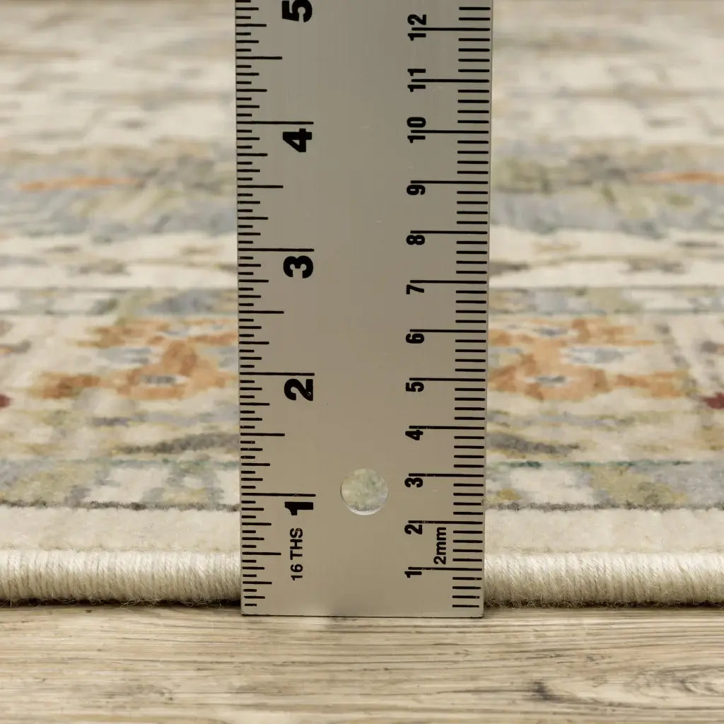 5' X 8' Brown And Ivory Oriental Power Loom Stain Resistant Area Rug With Fringe - Homeroots - Flyclothing LLC