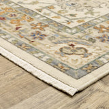 6' X 9' Brown And Ivory Oriental Power Loom Area Rug With Fringe - Homeroots - Flyclothing LLC