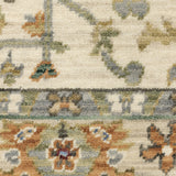 6' X 9' Brown And Ivory Oriental Power Loom Area Rug With Fringe - Homeroots