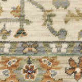 8' X 11' Ivory Oriental Power Loom Stain Resistant Area Rug With Fringe - Homeroots - Flyclothing LLC