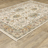 10' X 13' Ivory Oriental Power Loom Stain Resistant Area Rug With Fringe - Homeroots - Flyclothing LLC