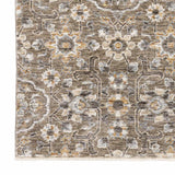 3' X 5' Grey And Tan Floral Power Loom Stain Resistant Area Rug With Fringe - Homeroots - Flyclothing LLC