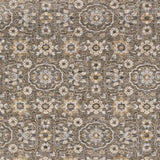 5' X 8' Grey And Tan Floral Power Loom Stain Resistant Area Rug With Fringe - Homeroots - Flyclothing LLC