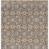 5' X 8' Grey And Tan Floral Power Loom Stain Resistant Area Rug With Fringe - Homeroots - Flyclothing LLC