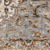 10' X 13' Ivory And Blue Oriental Power Loom Stain Resistant Area Rug With Fringe - Homeroots - Flyclothing LLC