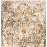 2' X 3' Gold And Ivory Oriental Power Loom Stain Resistant Area Rug With Fringe - Homeroots - Flyclothing LLC