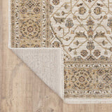 10' X 13' Ivory And Gold Oriental Power Loom Stain Resistant Area Rug With Fringe - Homeroots - Flyclothing LLC