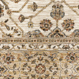 10' X 13' Ivory And Gold Oriental Power Loom Stain Resistant Area Rug With Fringe - Homeroots - Flyclothing LLC