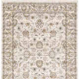 2' X 3' Ivory And Grey Oriental Power Loom Stain Resistant Area Rug With Fringe - Homeroots - Flyclothing LLC