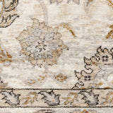 2' X 3' Ivory And Grey Oriental Power Loom Stain Resistant Area Rug With Fringe - Homeroots - Flyclothing LLC