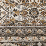 2' X 8' Ivory And Grey Oriental Power Loom Stain Resistant Runner Rug With Fringe - Homeroots - Flyclothing LLC