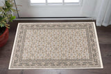 3' X 5' Ivory And Grey Oriental Power Loom Stain Resistant Area Rug With Fringe - Homeroots - Flyclothing LLC