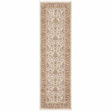 2' X 8' Rust And Ivory Oriental Power Loom Stain Resistant Runner Rug With Fringe - Homeroots - Flyclothing LLC