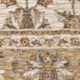 3' X 5' Ivory And Gold Oriental Power Loom Stain Resistant Area Rug With Fringe - Homeroots - Flyclothing LLC