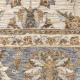 8' X 11' Ivory And Blue Oriental Power Loom Stain Resistant Area Rug With Fringe - Homeroots - Flyclothing LLC