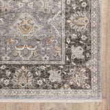 10' X 13' Grey And Blue Oriental Power Loom Stain Resistant Area Rug With Fringe - Homeroots - Flyclothing LLC