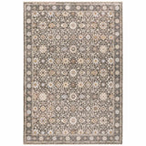 2' X 3' Grey And Ivory Oriental Power Loom Stain Resistant Area Rug With Fringe - Homeroots - Flyclothing LLC