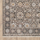 2' X 3' Grey And Ivory Oriental Power Loom Stain Resistant Area Rug With Fringe - Homeroots - Flyclothing LLC